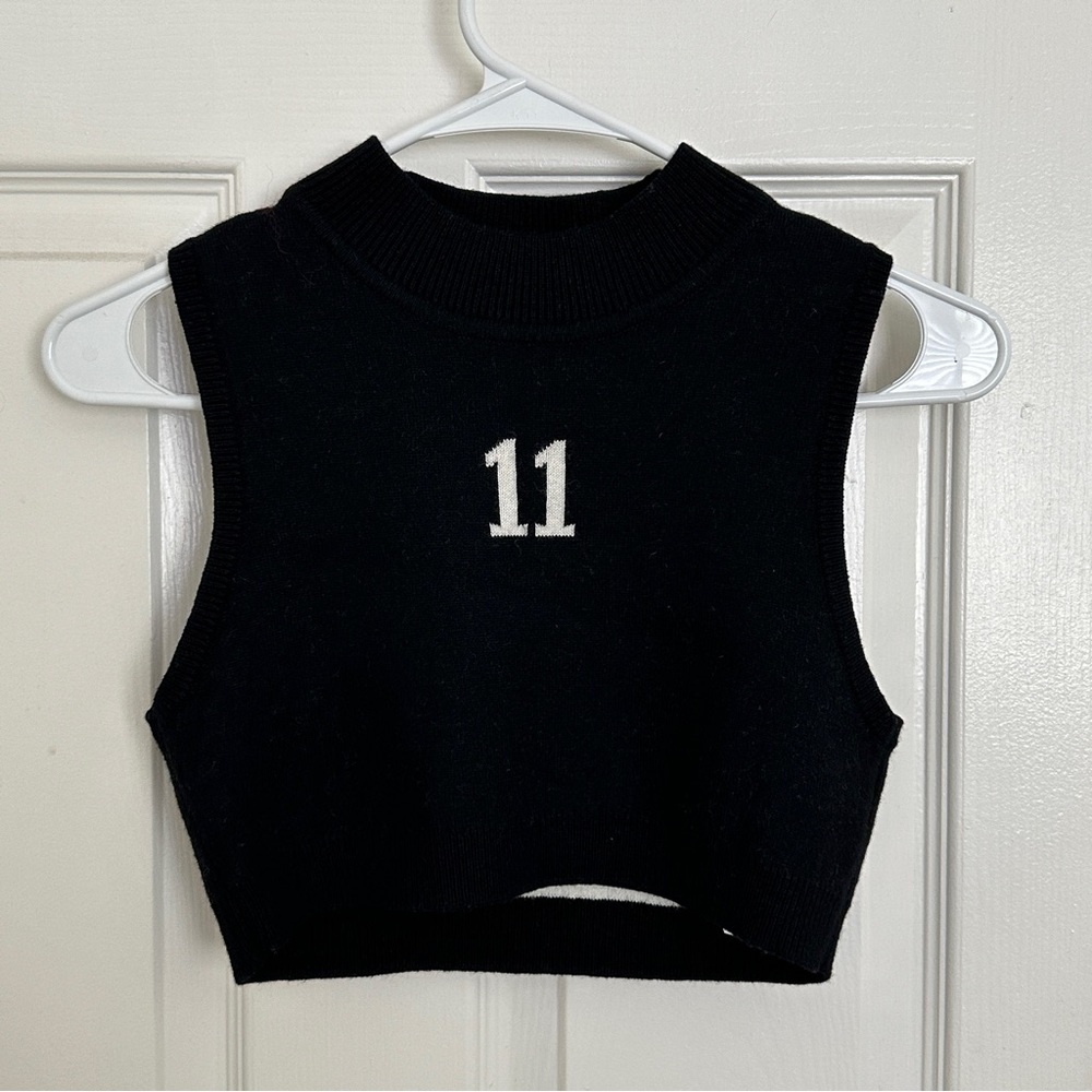 Welldone wool cropped tank top